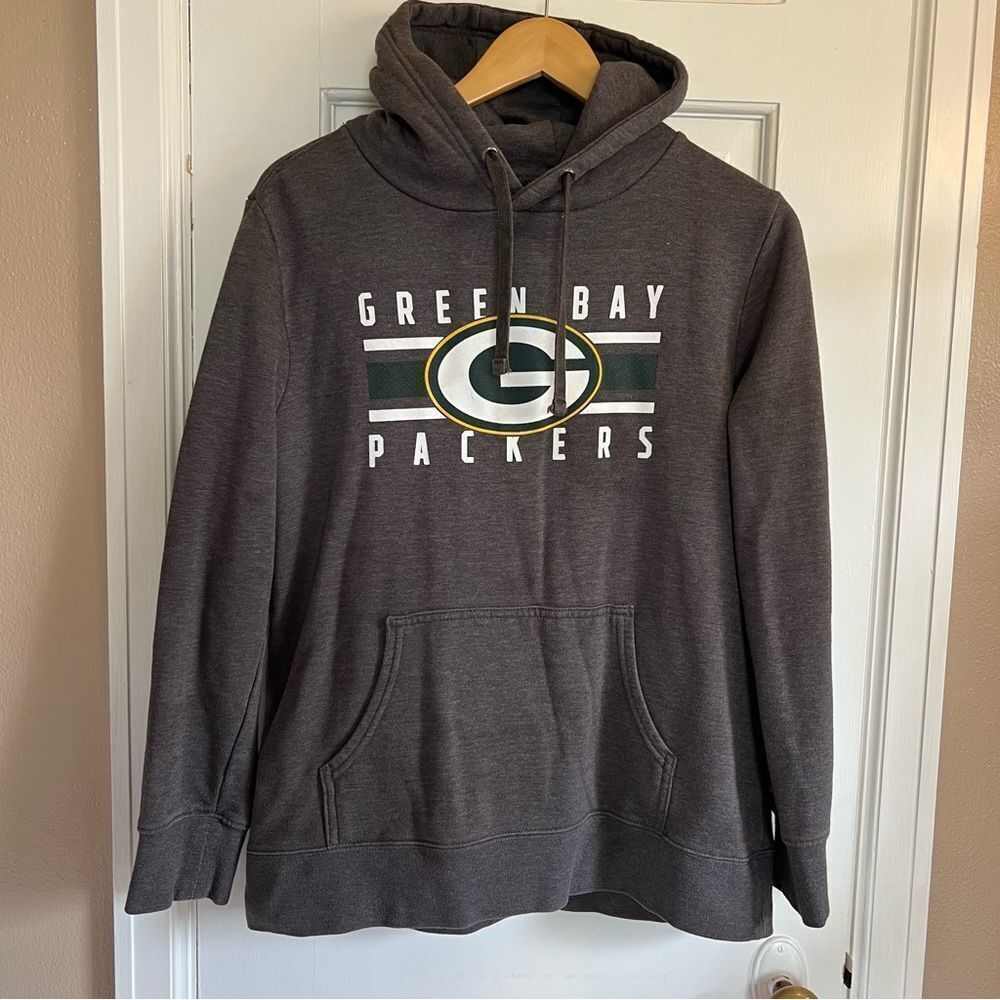 NFL Fanatics Gray Green Bay Packers Hoodie